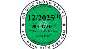 Từ 2025, có ba loại tem kiểm định áp dụng cho từng loại xe