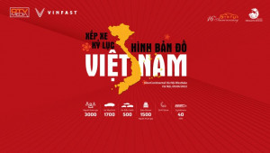Lễ công bố Chương trình Xếp xe kỷ lục hình bản đồ Việt Nam