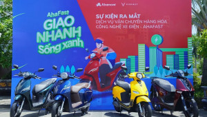 VinFast hợp tác với Ahamove ra mắt Dịch vụ vận chuyển hàng hóa bằng xe máy điện AhaFast đầu tiên tại Việt Nam