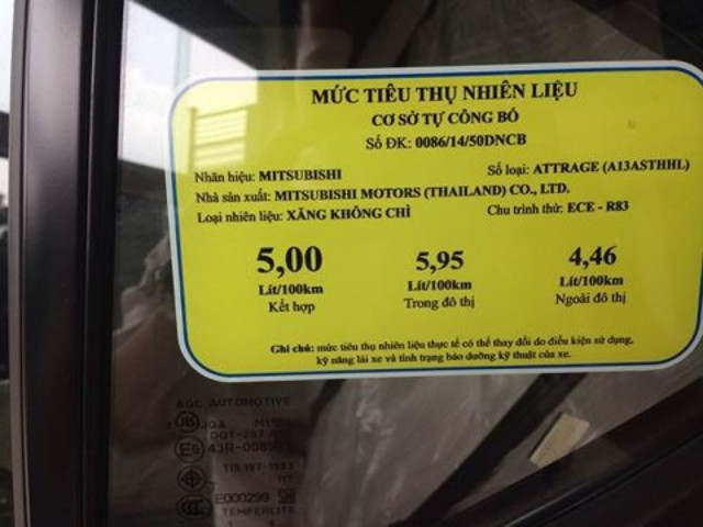 Ô tô 7-9 chỗ phải dán nhãn năng lượng từ đầu năm 2018